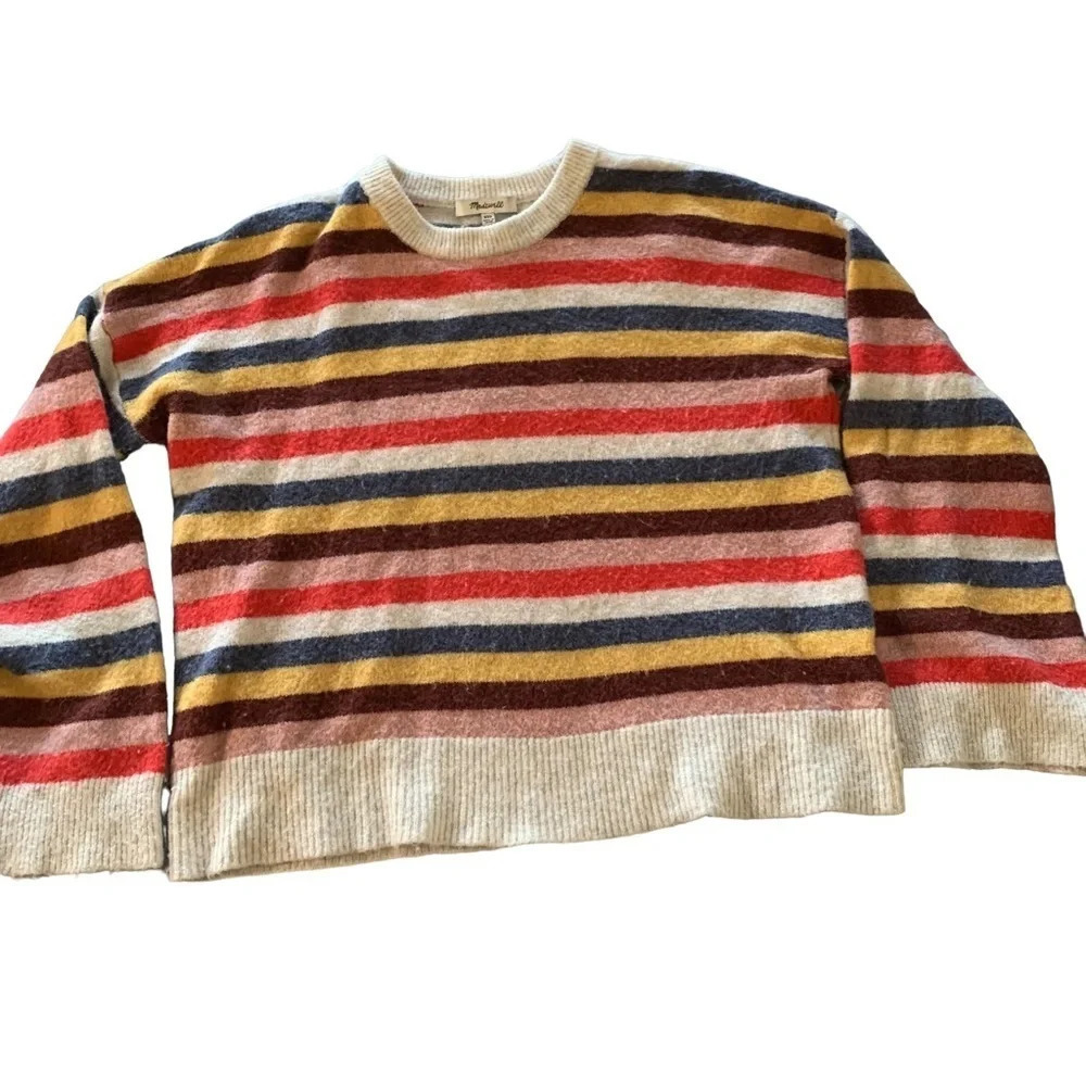 Madewell XXS oversized striped sweater with flare arms